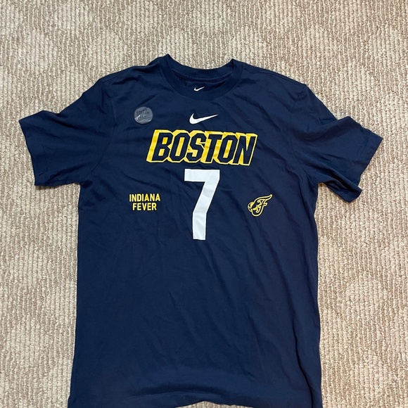 Indiana Fever Aliyah Boston T-Shirt Size Medium Blue Short Sleeve Nike WNBA - Picture 1 of 3